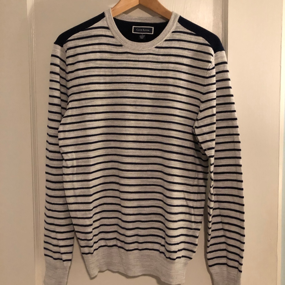 NWT Men's Striped Cotton Sweater